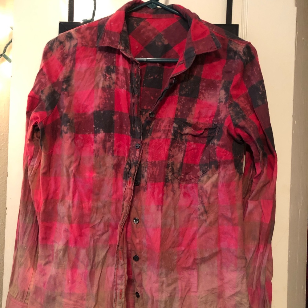 Bleach dipped flannel